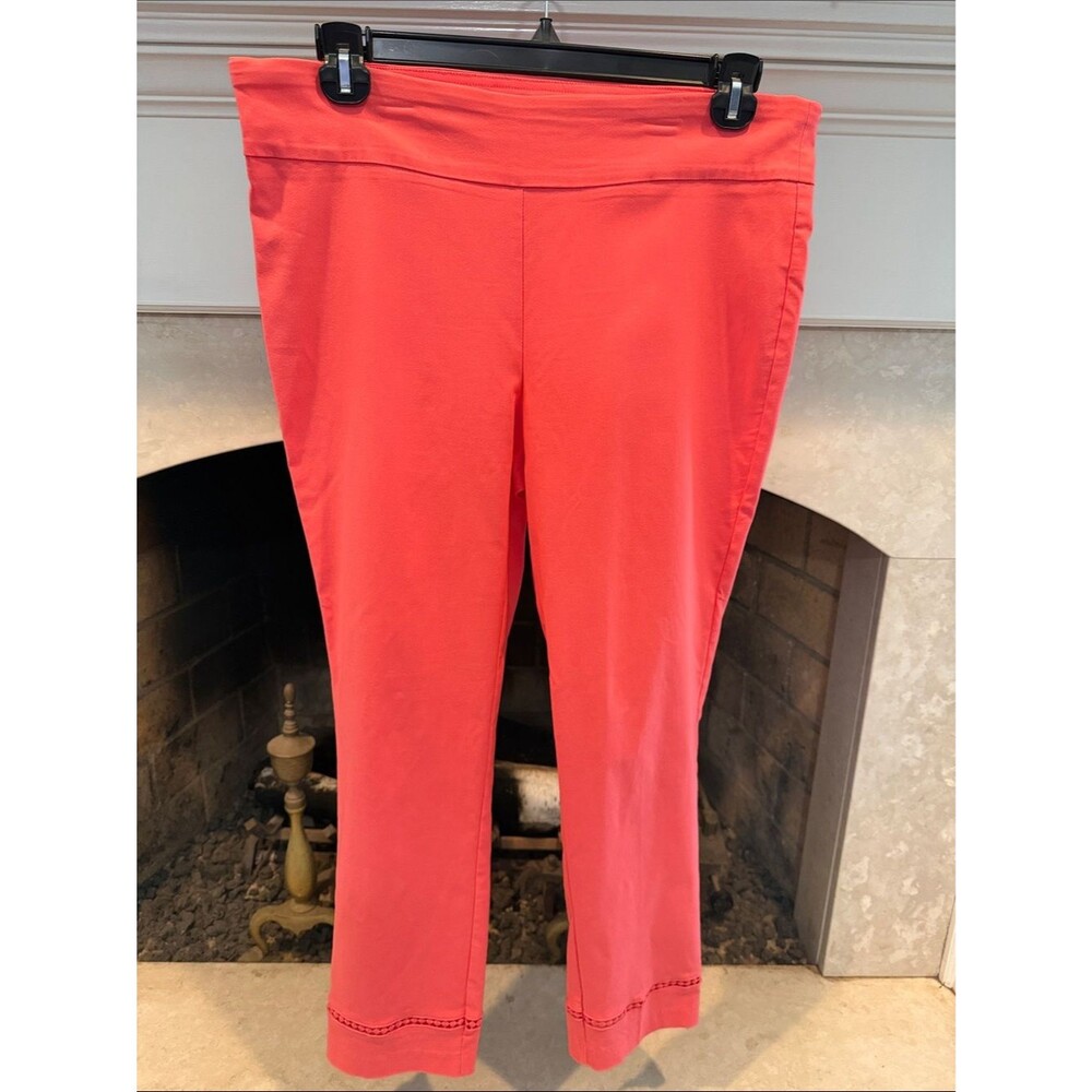 Crown & Ivy Coral Pull-On Stretch Comfort Ankle Pants